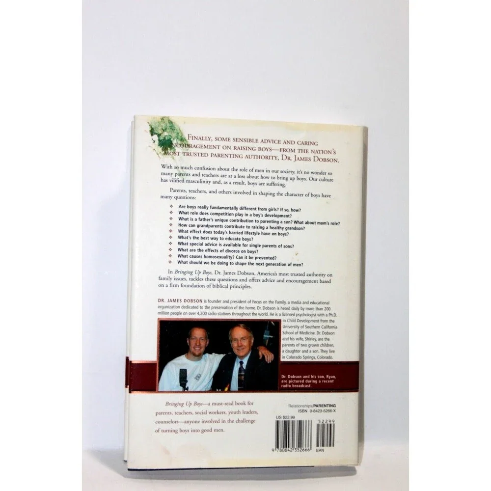 Bringing up Boys Practical Advice Encouragement Dobson James Hard Cover Good